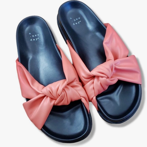 By “A New Day.” Coral Slide on Sandals - Picture 1 of 3